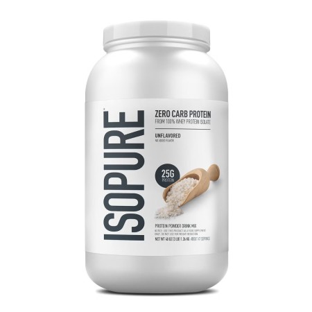 Isopure Zero Carb, Proteina Izolata Din Zer Fara Carbohidrati, Fara Aroma, 1360g
