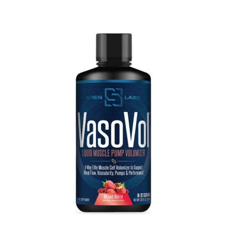 Sirenlabs Vaso Vol, Formula Avansata Pentru Pompare Musculara Si Performanta Cu Aroma De Fructe De Padure, 960 Ml