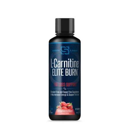 Sirenlabs L-carnitine Elite Burn, L-carnitina Lichida, Cu Aroma De Capsuni, 480 Ml