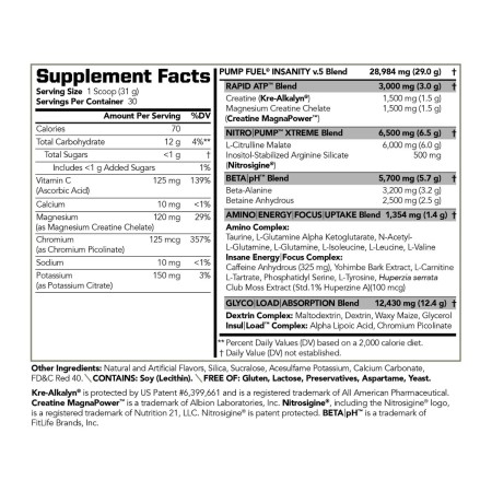 Pmd Ultra Pump Fuel Insanity Cherry Slush Flavor, Formula Pre-workout Cu Aroma De Cirese, 930 G
