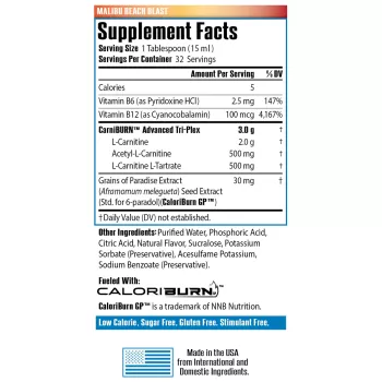 Sirenlabs L-carnitine Elite Burn, L-carnitina Lichida, Cu Aroma Tropicala, 480 Ml