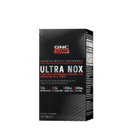 Gnc Amp Ultra Nox, Formula Pentru Pompare Musculara Si Oxid Nitric, 120 Tb