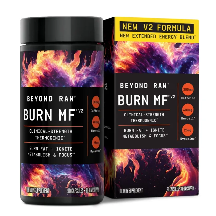 Beyond Raw Burn Mf, Termogenic Avansat Pentru Arderea Grasimilor, 90 Cps