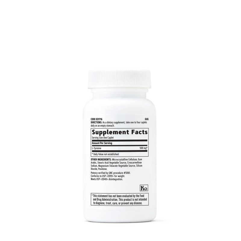 L-tirozina 500 mg (60 Tb), GNC Live Well