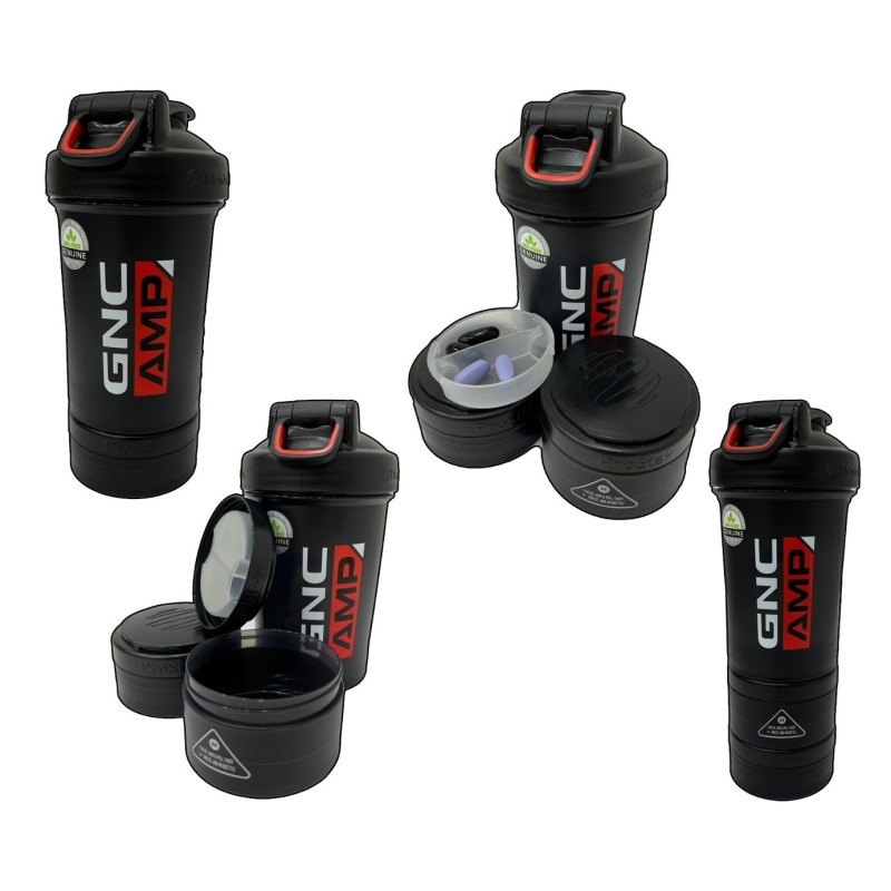 Gnc Blender Bottle Shaker Cup V2, Prostak Compartiment Pentru Suplimente, 450 Ml
