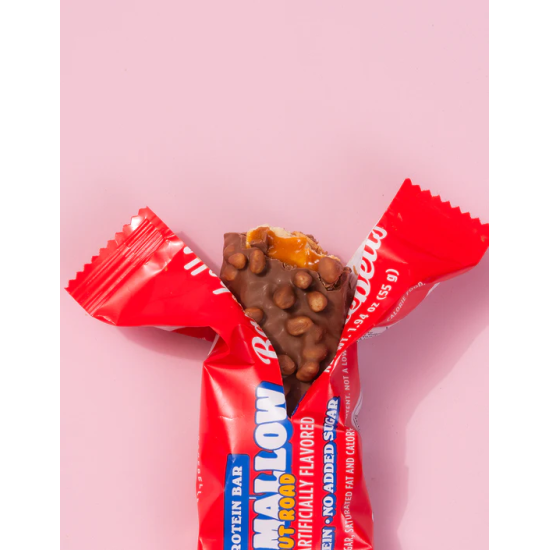 Barebells Soft Protein Bar Marshmallow Peanut Road , Baton Proteic Cu Aroma De Bezele Si Arahide, 55 G