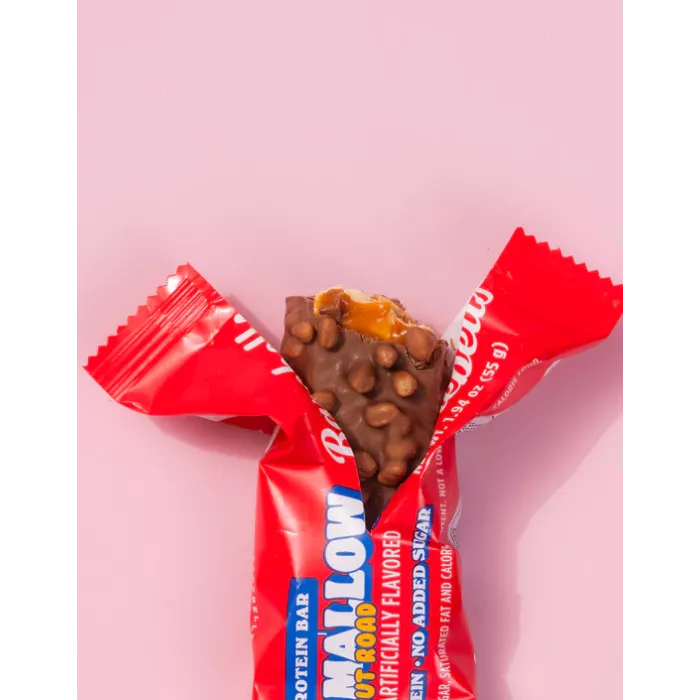 Barebells Soft Protein Bar Marshmallow Peanut Road , Baton Proteic Cu Aroma De Bezele Si Arahide, 55 G