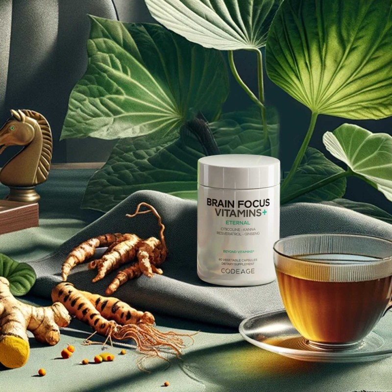 Codeage Brain Focus Multivitamin+, Suport Avansat Pentru Memorie, Concentrare Si Claritate Mentala, 60 Cps