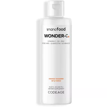 Codeage Nanofood Wonder-c Liposomal Liquid Vitamin C, D3 & Zinc, Vitamina C Lipozomala Lichida Cu D3 Si Zinc, Cu Aroma De Portocala Cu Mandarina, 473 Ml