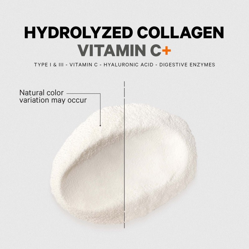 Codeage Collagen Vitamin C+, Colagen Hidrolizat Cu Vitamina C Si Acid Hialuronic, 283 G