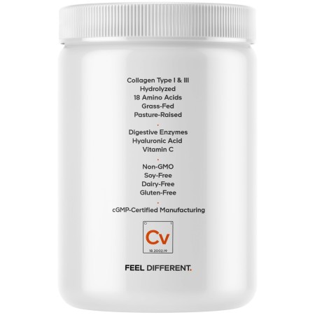 Codeage Collagen Vitamin C+, Colagen Hidrolizat Cu Vitamina C Si Acid Hialuronic, 283 G