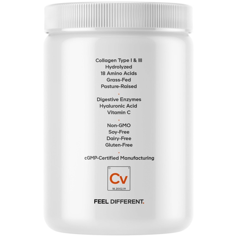 Codeage Collagen Vitamin C+, Colagen Hidrolizat Cu Vitamina C Si Acid Hialuronic, 283 G