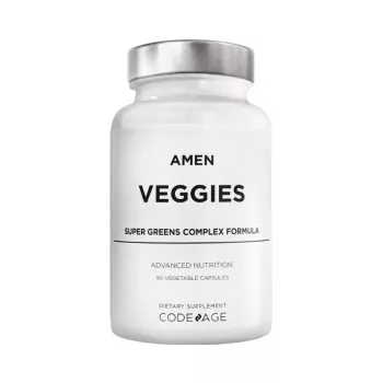 Codeage Amen Super Greens Complex Formula, Formula Premium De Legume Si Ciuperci Pentru Energie Si Vitalitate, 90 Cps