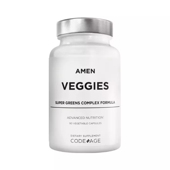 Codeage Amen Super Greens Complex Formula, Formula Premium De Legume Si Ciuperci Pentru Energie Si Vitalitate, 90 Cps