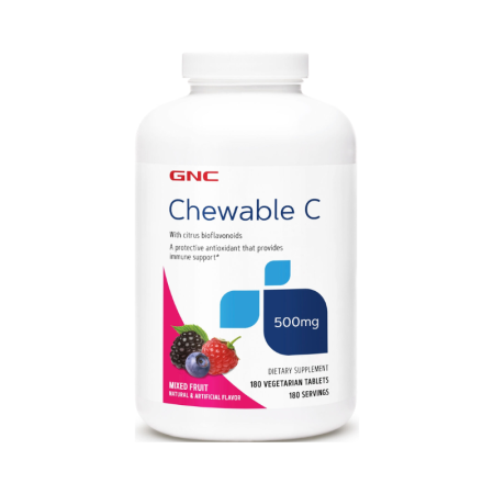 Chewable vitamina C masticabila, aroma de mix de fructe (180 Tb), GNC Live Well