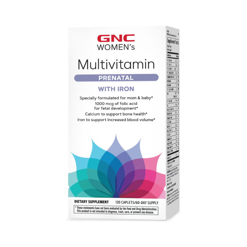 Gnc Women's Prenatal Formula With Iron, Formula Prenatala Cu Fier, 120 Tb