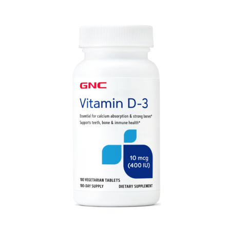 Vitamina D-3 naturala 100% din lanolina 400 ui (100 tb), GNC Live Well