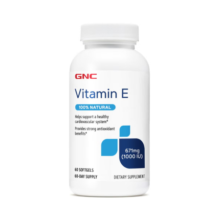 Vitamina E naturala 1000 Ui (60 Cps), GNC Live Well