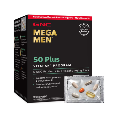 Gnc Mega Men 50 Plus Vitapak Program, Complex De Multivitamine Pentru Barbati 50 Plus, 30 Pachetele