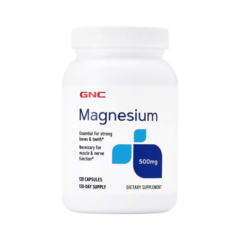 Magnesium 500 Mg, supliment pentru relaxare musculara si sustinerea sistemului nervos (120 Cps), GNC Live Well