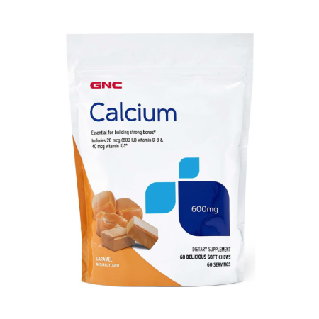Calciu caramele cu aroma naturala de caramel (60 caramele), GNC Live Well