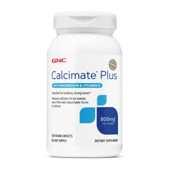 Gnc Calcimate Plus Calciu 800 Mg Cu Magneziu Si Vitamina D-3, 120 Tb