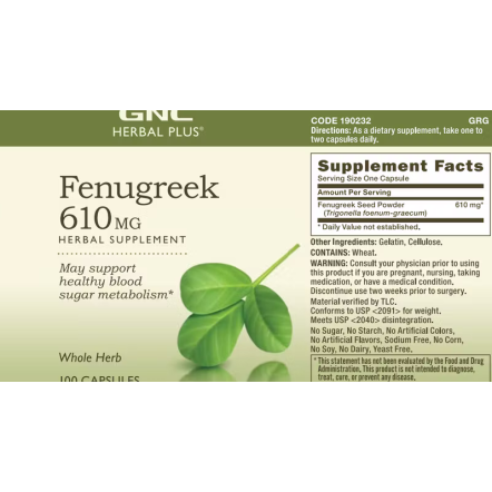 Herbal plus schinduf (100 cps), GNC Live Well