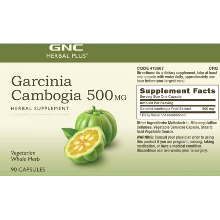Herbal Plus Garcinia Cambogia 500 Mg (90 Cps), GNC Live Well