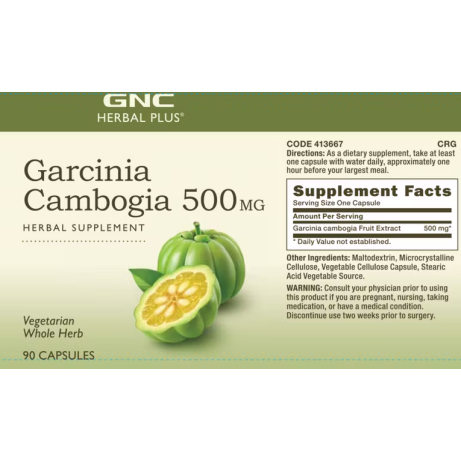 Herbal Plus Garcinia Cambogia 500 Mg (90 Cps), GNC Live Well