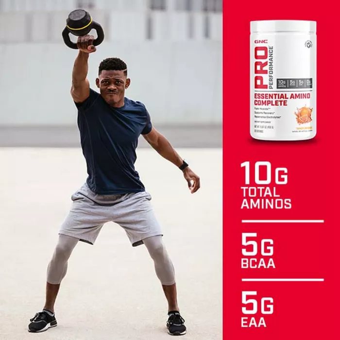 Gnc Pro Performance Essential Amino Complete, Aminoacizi, Cu Aroma De Mandarine, 450 G Gnc Pro Performance Essential Amino Complete, Aminoacizi, Cu Aroma De Mandarine, 450 G
