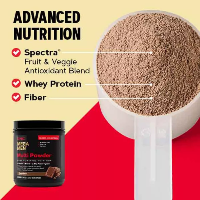 Gnc Mega Men Multi Powder, Pudra Cu Multivitamine, Proteine Si Verdeturi Cu Aroma De Vanilie, 465 G Gnc Mega Men Multi Powder, Pudra Cu Multivitamine, Proteine Si Verdeturi Cu Aroma De Vanilie, 465 G