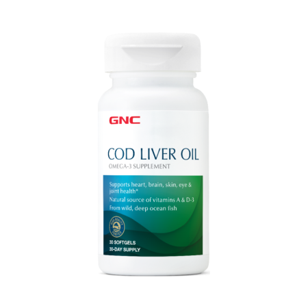 Gnc Cod Liver Oil, Ulei Din Ficat De Cod, 400 Mg, 30 Cps