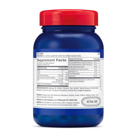 Preventive nutrition memorall, formula pentru sanatatea creierului si imbunatatirea memoriei (60 Cps), GNC Live Well