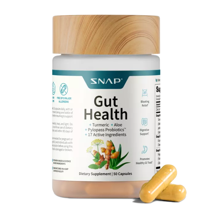 Snap Supplements Gut Health, Pylopass Amestec Pentru Reducerea Helicobacter-pylori, 60 Cps