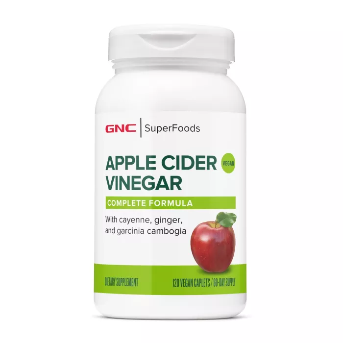 Gnc Superfoods Apple Cider Vinegar, Otet Din Cidru De Mere, Detox, Apetit Si Slabire, 120 Tb