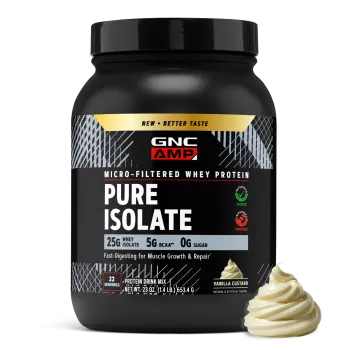 Gnc Amp Pure Isolate, Proteina Izolata Din Zer Cu Aroma De Vanilie, 653.4 G