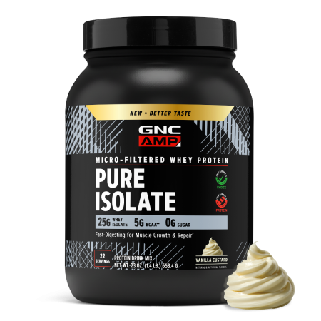 Gnc Amp Pure Isolate, Proteina Izolata Din Zer Cu Aroma De Vanilie, 653.4 G