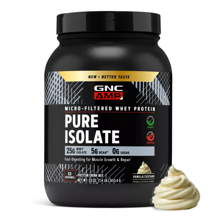 Gnc Amp Pure Isolate, Proteina Izolata Din Zer Cu Aroma De Vanilie, 653.4 G