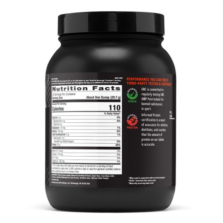 Gnc Amp Pure Isolate, Proteina Izolata Din Zer Cu Aroma De Vanilie, 653.4 G