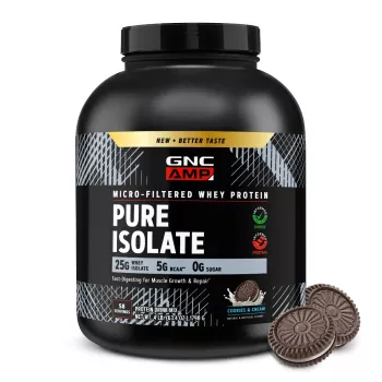 Gnc Amp Pure Isolate, Proteina Izolata Din Zer, Cu Aroma De Biscuiti Cu Crema, 1798 G