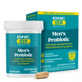 Gnc Gut Health Men’s Probiotic, Probiotic Lab4 Studiat Clinic, 30 Miliarde Ufc Culturi Vii Cu Saw Palmetto Si Lycopene, 30 Cps