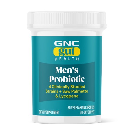 Gnc Gut Health Men’s Probiotic, Probiotic Lab4 Studiat Clinic, 30 Miliarde Ufc Culturi Vii Cu Saw Palmetto Si Lycopene, 30 Cps