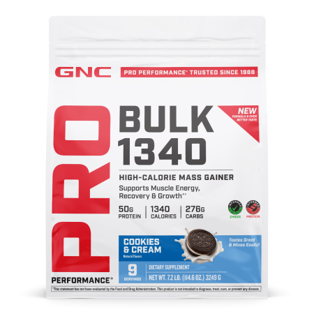 Gnc Pro Performance Bulk 1340, Formula Proteica Pentru Crestere In Greutate, Cu Aroma De Biscuiti Si Frisca, Testata Antidoping, 3249 G