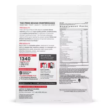 Gnc Pro Performance Bulk 1340, Formula Proteica Pentru Crestere In Greutate, Cu Aroma De Biscuiti Si Frisca, Testata Antidoping, 3249 G