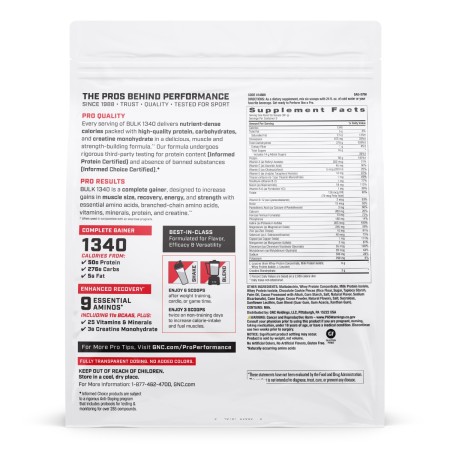 Gnc Pro Performance Bulk 1340, Formula Proteica Pentru Crestere In Greutate, Cu Aroma De Biscuiti Si Frisca, Testata Antidoping, 3249 G