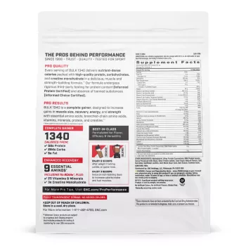 Gnc Pro Performance Bulk 1340, Formula Proteica Pentru Crestere In Greutate, Cu Aroma De Ciocolata, Testata Antidoping, 3249 G