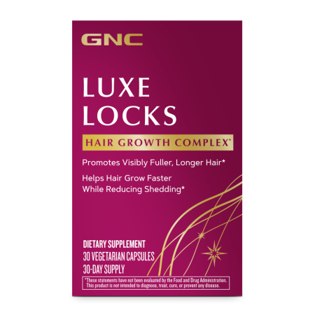 Gnc Luxe Locks - Formula Premium Pentru Cresterea Si Fortifierea Parului, 30 Cps