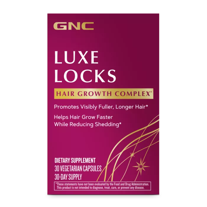 Gnc Luxe Locks - Formula Premium Pentru Cresterea Si Fortifierea Parului, 30 Cps