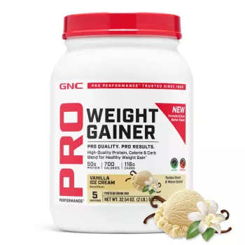 Gnc Pro Performance Weight Gainer, Formula Proteica Pentru Crestere In Greutate, Cu Aroma De Vanilie, Testata Antidoping, 922.5 G