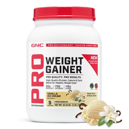 Gnc Pro Performance Weight Gainer, Formula Proteica Pentru Crestere In Greutate, Cu Aroma De Vanilie, Testata Antidoping, 922.5 G